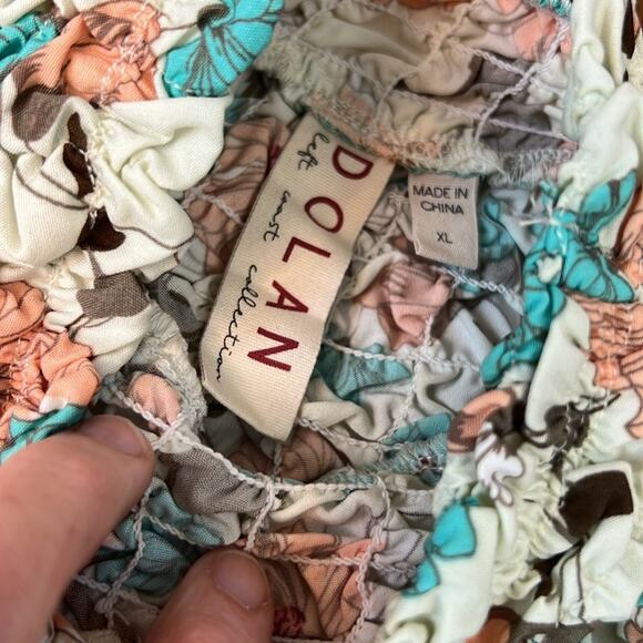 Women’s long sleeve high neck Anthropologie Dolan Floral stretch Blouse - Picture 5 of 6